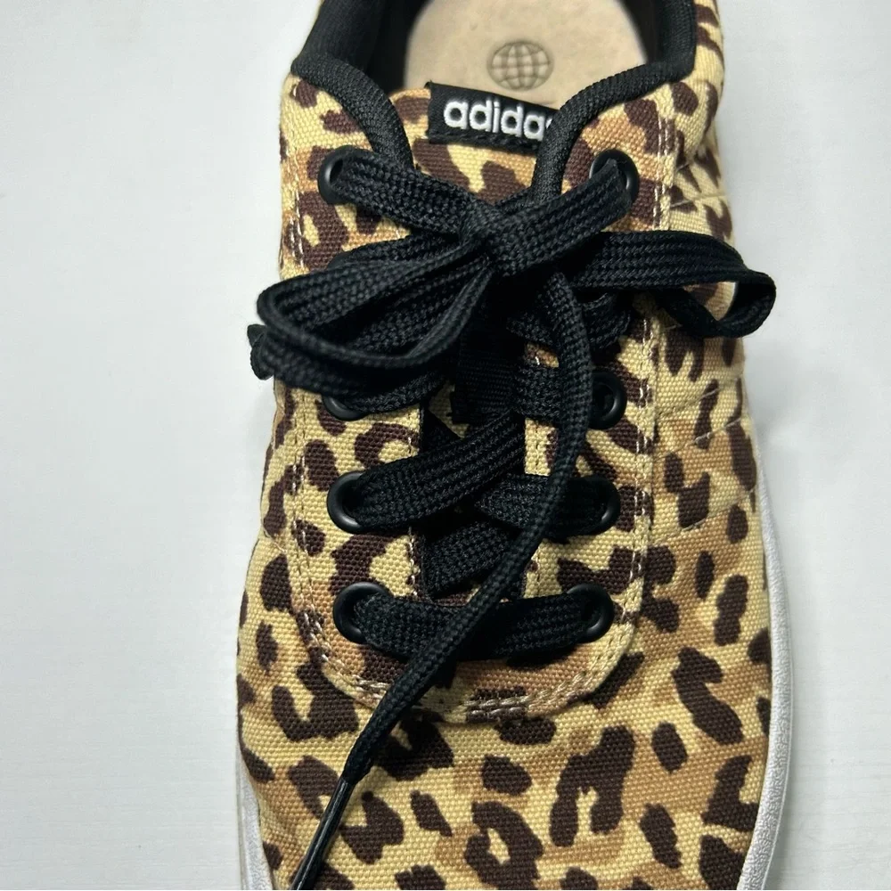 Adidas x FARM Rio Vulcraid3R Hazy Beige Leopard Print Skate Shoe Size 8